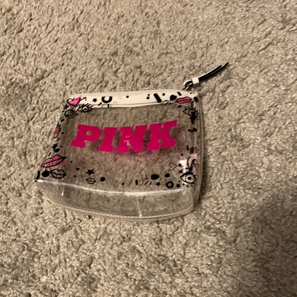 Pink brand clear sea through bag